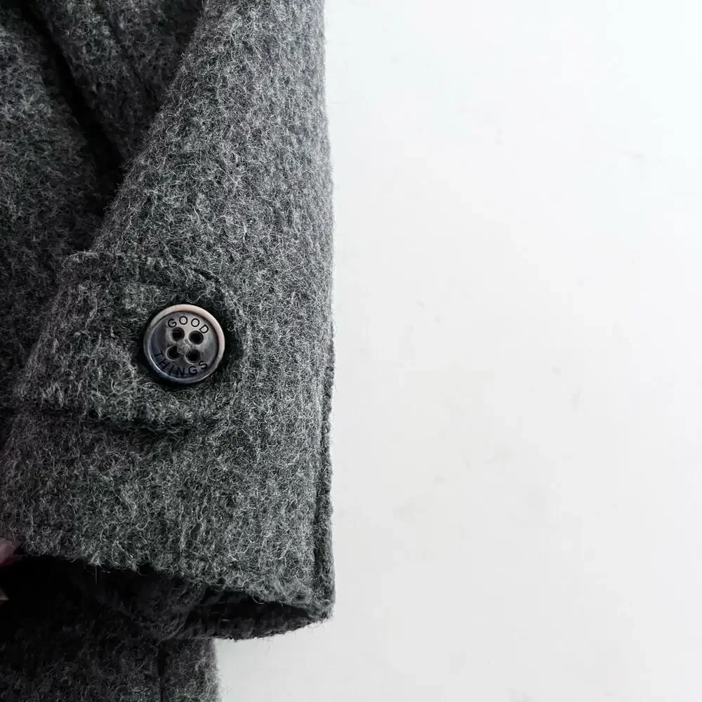 Zara boys gray polar fleece coat jacket size 8